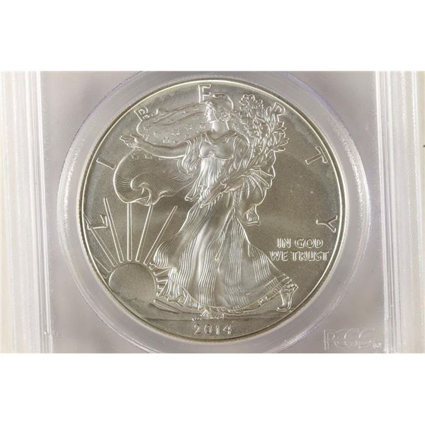 2014-W AMERICAN SILVER EAGLE PCGS MS70