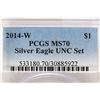 Image 3 : 2014-W AMERICAN SILVER EAGLE PCGS MS70