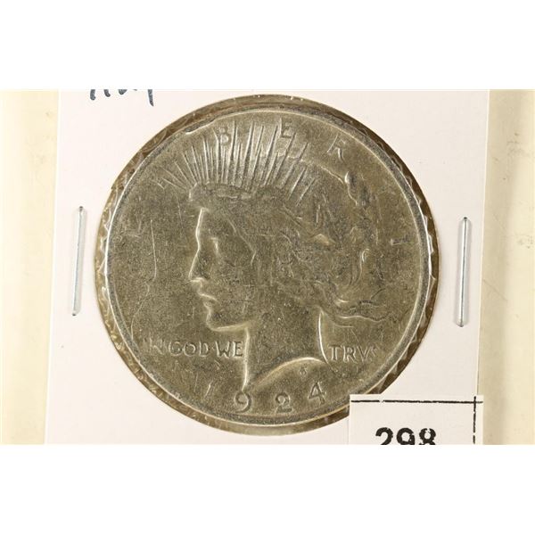 1924 PEACE SILVER DOLLAR AU