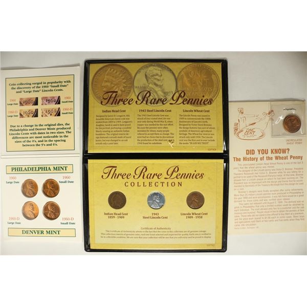 3 US COIN SETS #1-FOUR MAJOR VARIETIES OF 1960