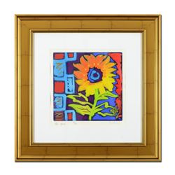 Simon Bull, "All Yours" Framed Hand Colored Limited Edition Etching, Numbered an