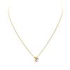 Image 1 : 0.08 ctw Diamond and Pearl Pendant with Chain - 18KT Yellow Gold