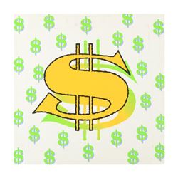 Steve Kaufman (1960-2010), "Dollar Sign" Limited Edition Hand Pulled Silkscreen