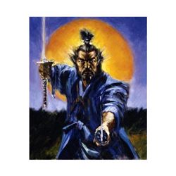 Fabian Perez, "Samurai Color" Hand Textured Limited Edition Giclee on Board. Han