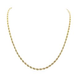 Twenty Four Inch Rope Chain - 14KT Yellow Gold