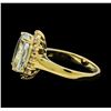 Image 3 : 4.91 ctw Aquamarine and Diamond Ring - 14KT Yellow Gold