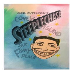 Steve Kaufman (1960-2010), "Steepechase, Coney Island" Hand Signed and Numbered