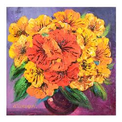 Yana Korobov, "Intense Feelings" Original Acrylic Painting on Canvas, Hand Signe