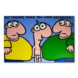 Todd Goldman, "Fat Friends" Original Acrylic Painting on Gallery Wrapped Canvas