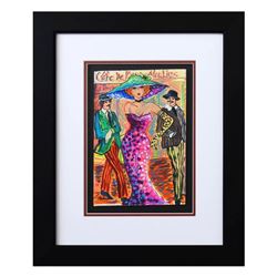 Patricia Govezensky, "Stella" Framed Original Watercolor with Letter of Authenti