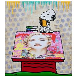 Jozza, "My House #5" Hand Signed Original Mixed Media on Canvas with COA.