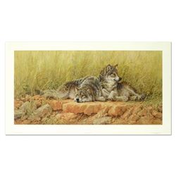 Larry Fanning (1938-2014), "End Of Summer - Gray Wolves" Limited Edition Lithogr