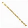 Image 7 : 14K Yellow Gold 2.25 ctw Baguette Round Diamond Split & Bezel Link Tennis Bracel