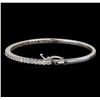 Image 2 : 14KT White Gold 2.30 ctw Diamond Bangle Bracelet