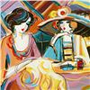 Image 2 : Isaac Maimon, "Girl Moments" Original Acrylic Painting, Hand Signed with Certifi