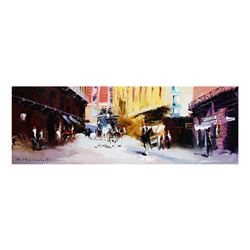 Shalva Phachoshvili, "Day Life" Hand Signed Original Oil on Canvas; COA