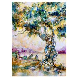 John Milan, "Eden in the Afternoon" Hand Signed Original Painting with COA.