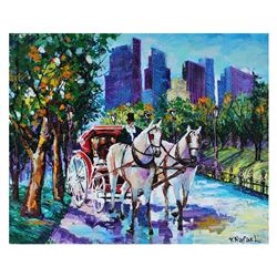 Yana Rafael, "Visit to the City" Hand Signed Original Painting on Canvas with CO