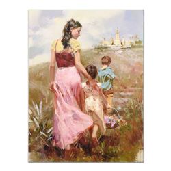 Pino (1939-2010), "Steps to Eternity" Artist Embellished Limited Edition on Canv