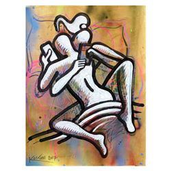Mark Kostabi "Endless Desire" Hand Signed Original Artwork with COA.