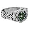 Image 4 : Rolex Mens Stainless Steel Diamond Lugs Green Vignette & Emerald Datejust 36MM