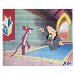 Original Production Cel from the Animated Classic, "The Pink Panther", with Lett
