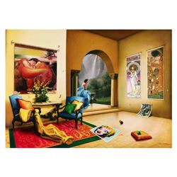 Orlando Quevedo, "Secret Garden" Limited Edition on Canvas, Numbered and Hand Si