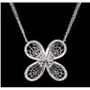 Image 2 : 0.71 ctw Diamond Necklace - 14KT White Gold