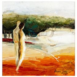 Adriana Naveh, Original Acrylic Painting on Canvas, Hand Signed with Letter of A