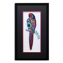 Patricia Govezensky, "Moment of Peace IX" Framed Original Painting on Laser Cut