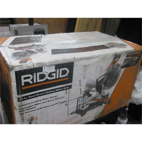 RIDGID 12 INCH DUAL BEVEL SLIDING MITER SAW - North American Auction LLC