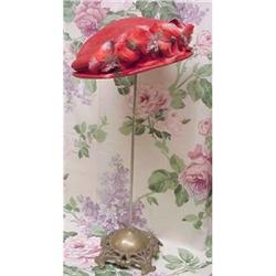 ANTIQUE SILK/VELVET FLOWERS HAT #1554519