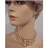 Image 1 : LOVELY 50'S 3 STRAND NECKLACE - CHOKER #1554599