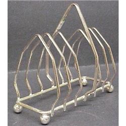 ART DECO  SILVER PLATED TOAST RACK #1554688