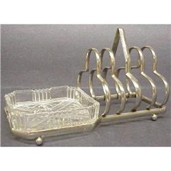 ART DECO TOAST RACK with BUTTER DISH #1554689