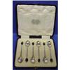 Image 1 : ANTIQUE STERLING BOXED SET of FANCY SPOONS #1554691