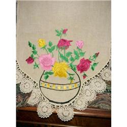 ARTS & CRAFTS HAND EMBROIDEREY RUNNER #1554697