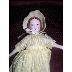 Ruth Gibbs China Godey yellow dress Red hair #1554728