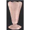 Image 1 : Pink Depression Satin Glass Chevron Vase #1555058