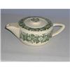 Image 1 : Antique Green Transferware Teapot #1555379