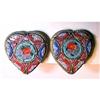 Image 1 : Micro-Mosaic Earrings Antique Heart Shape Pr #1555513