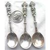 Image 1 : Sheffield Silver Salt Spoon Set with Clawfeet #1555532