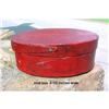 Image 1 : Antique Shaker Small Lapped Oval Box  Red Paint#1584166