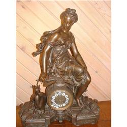 19th c. French Spelter Clock #1593597