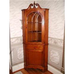 Corner Cabinet Bookcase Cherry C.1900 #1593633