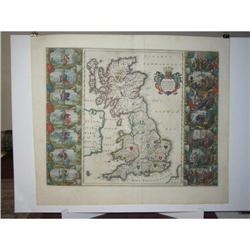 Britannia Heptarchia Map-BLAEU, Joan. 1658 #1593755