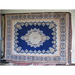 12' 8" X 9'8" Navy Blue Oriental Kerman Persian#1593768