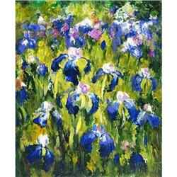 "Irises, irises? Irises!" Impressionism oil #1593805