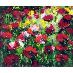 "Papaverous Field" Russian Impressionism oil #1593817