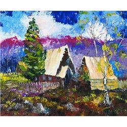  Barns  Russian Impressionism oil  #1593833